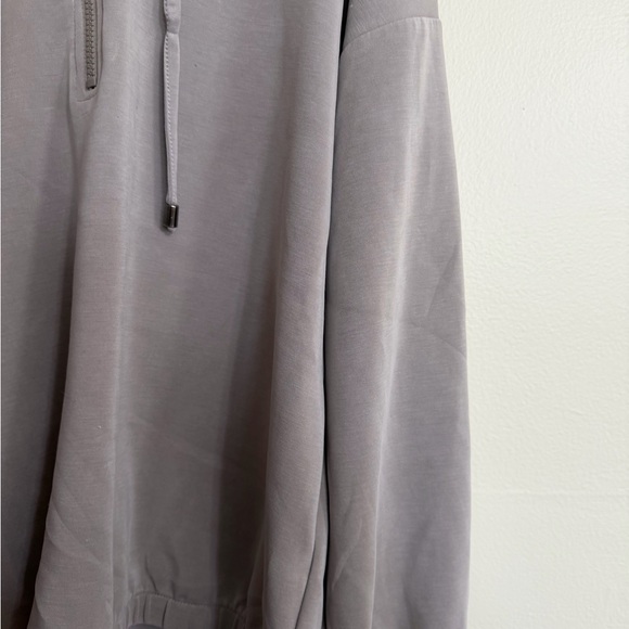 Women’s Hooded Quarter-Zip Sweater - Gray - Picture 2 of 10